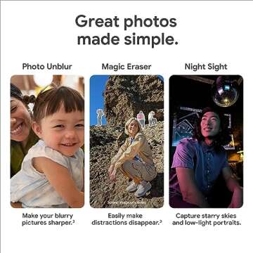 Google Pixel 7a 5G Unlocked Smartphone 128GB Charcoal Renewed