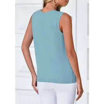 PRETTYGARDEN Women Sweater Vest - Lightweight Knit Cardigan Top for Spring