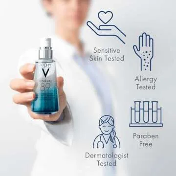 Vichy Mineral 89 Fortifying & Hydrating Daily Skin Booster, Pure Hyaluronic Acid Serum For Face, Plumps & Hydrates, Repairs Skin Barrier, Lightweight Moisturizing Gel, Fragrance Free & Oil-Free