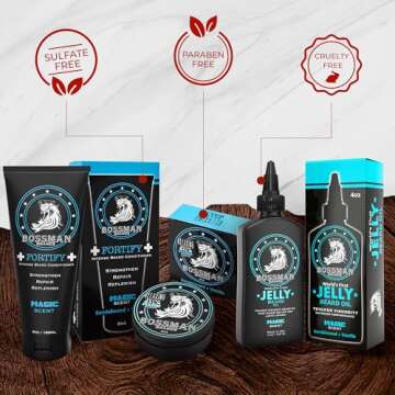 Bossman Essentials Beard Kit - Oil, Conditioner & Balm