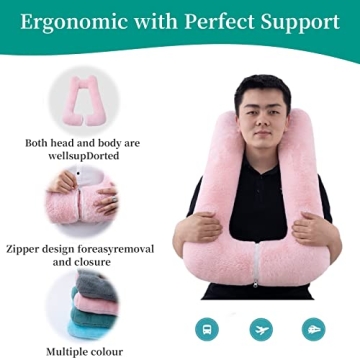 FHSGGP Ergonomic Travel Pillow Head Neck Support Comfort