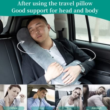 FHSGGP Ergonomic Travel Pillow Head Neck Support Comfort