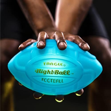 Nightball Light Up Football - Glow in The Dark Football Football - Glow Football for Kids 8-15 - Football Gift - Sports Gift Idea for Boys 8 9 10 11 12 13 14 15 - Gift Ready Box and Pump Included