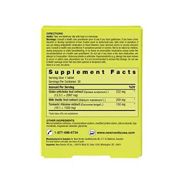 NEW NORDIC Active Liver 30-Day Supply - Herbal Supplement for Liver Health & Digestion