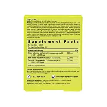 NEW NORDIC Active Liver 30-Day Supply - Herbal Supplement for Liver Health & Digestion