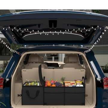 X-cosrack Trunk Organizer with Pack Portable Insulation Cooler Bag-Collapsible Multi-Compartment -La...