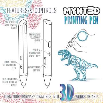MYNT3D Super 3D Pen - ABS & PLA Compatible