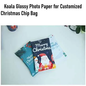 Koala Glossy Thin Inkjet Printer Paper for DIY Chip Bag and Print Brochure Flyer 8.5x11 Inches Glossy 100 Sheets 36LB