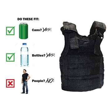 Black Tactical Deluxe Can Cooler with a Personalized Embroidered Name Tape