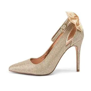 Fashare Womens High Heels Bow Tie Stiletto Dress Pumps