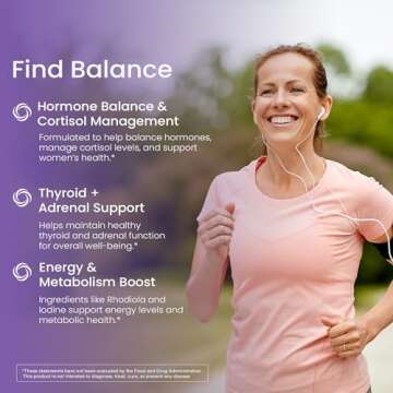 WellPath Soothe Hormone Balance for Women + Cortisol Supplement | Thyroid Support for Women | Mood S...