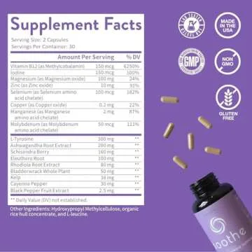 WellPath Soothe Hormone Balance for Women + Cortisol Supplement | Thyroid Support for Women | Mood Support & Metabolism Booster | Adrenal Support | Rhodiola, Selenium, Iodine, Kelp | Adaptogens, 60 ct