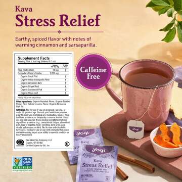 Yogi Tea Stress Relief Herbal Sampler - 6 Caffeine-Free Bags