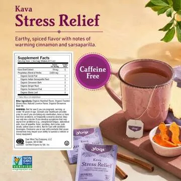 Yogi Tea Stress Relief Herbal Sampler - 6 Caffeine-Free Bags