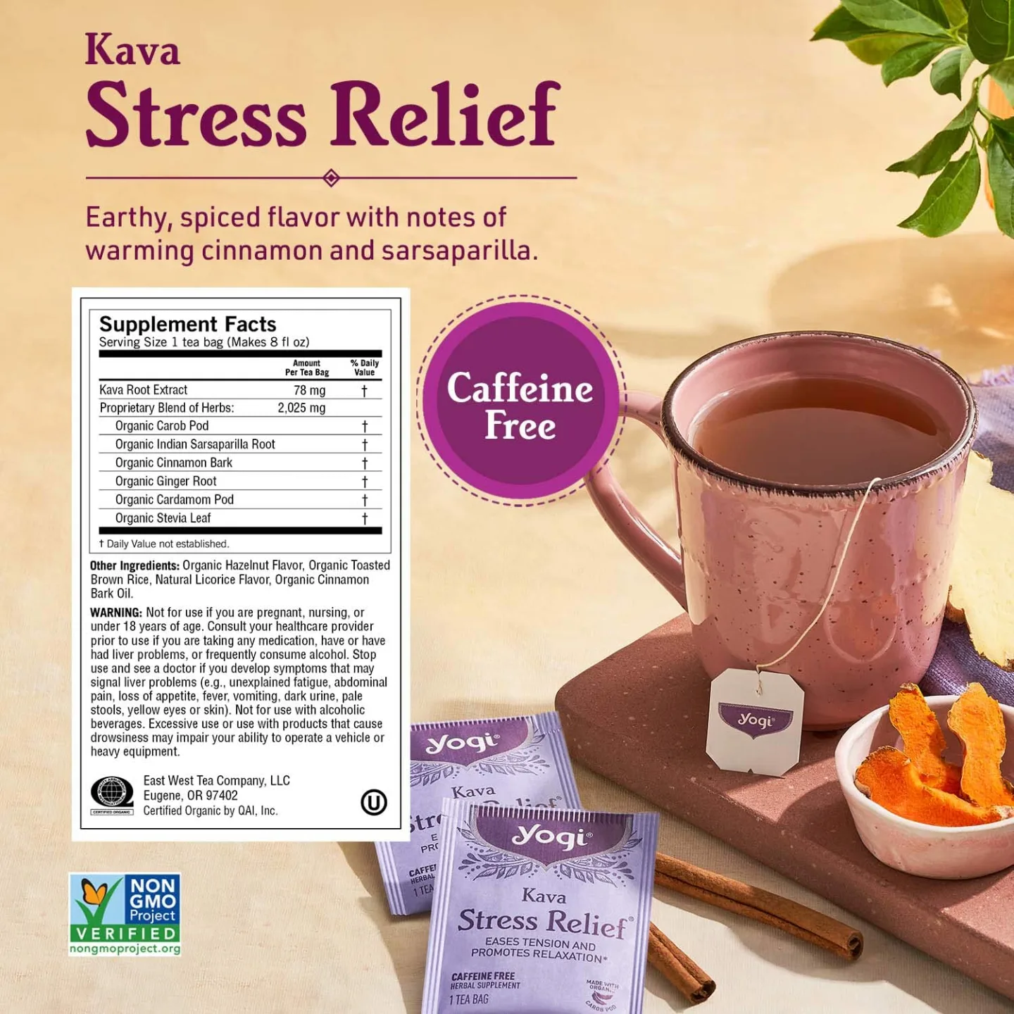 Yogi Tea Stress Relief Herbal Sampler - 6 Caffeine-Free Bags