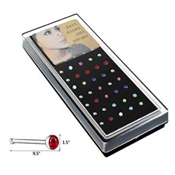 cnomg 120 pcs Stainless Steel Nose Rings - Hypoallergenic Jewelry