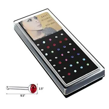 cnomg 120 pcs Stainless Steel Nose Rings - Hypoallergenic Jewelry