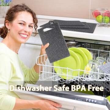 Plastic Cutting Board Set – 3 Sizes, Dishwasher Safe and Stylish