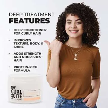The Curl Suite Restoring Deep Treatment Hair Masque for Dry Damaged Hair - 8 Oz - Repair Treatment f...