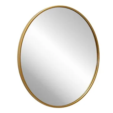 Gold Circle Wall Mirror 24" Round for Stylish Spaces
