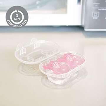 Medela Baby Pacifier | 6-18 Months | Includes Sterilizing Case | 2-Pack | Soft Silicone | BPA-Free | Supports Natural Suckling | Pink