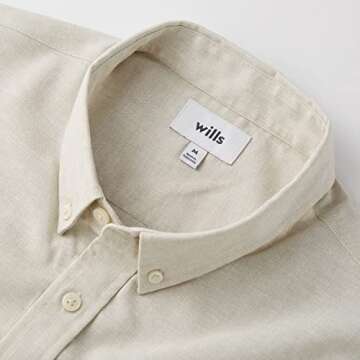 Huckberry Wills Men's Wrinkle Free Linen Short Sleeve Shirt