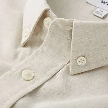 Huckberry Wills Men's Wrinkle Free Linen Short Sleeve Shirt