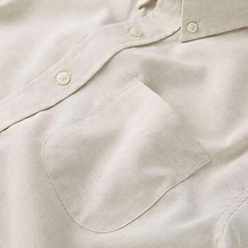 Huckberry Wills Men's Wrinkle Free Linen Short Sleeve Shirt