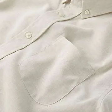 Huckberry Wills Men's Wrinkle Free Linen Short Sleeve Shirt