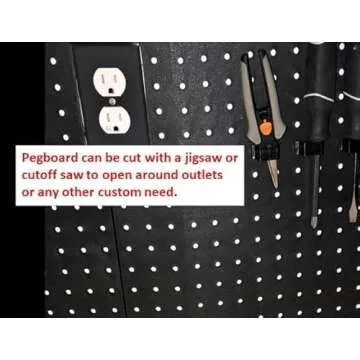 WallPeg Pegboard Wall Organizer Kit - (PK-5B) - 48" Wide - 2 Peg Board Panels & 36 Locking Peg Hooks - Garage Organization & Tool Storage - Workbench, Office, Crafts, Kids Room