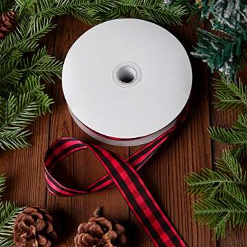 Deloky Buffalo Plaid Ribbon - 50 Yards of Crafting Bliss
