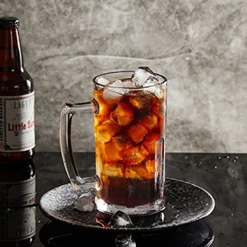 COKTIK 4 Pack Heavy Beer Glasses with Handle - 20 oz