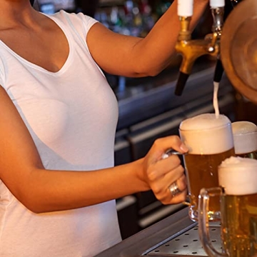 COKTIK 4 Pack Heavy Beer Glasses with Handle - 20 oz