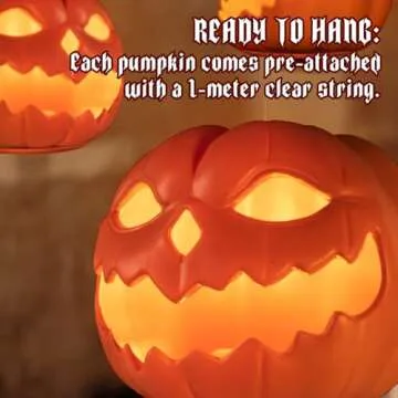 Floating LED Small Pumpkins - Remote Control Halloween Decor