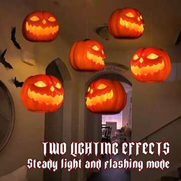 Floating LED Small Pumpkins - Remote Control Halloween Decor
