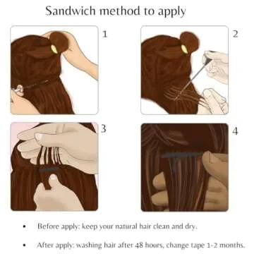 Rinboool Tape in Hair Extensions, Real Natural Remy Human Hair, Seamless Straight Pu Skin Weft, 14 Inch 40 Gram 20 Pieces, Balayage Black Rooted to Teal Green Highlights Black