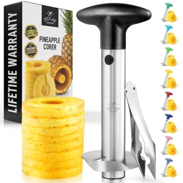 Zulay Premium Pineapple Corer and Slicer - Durable, Easy-to-Use Kitchen Gadget for Fresh Fruit Lover...