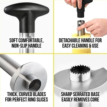 Zulay Pineapple Corer and Slicer with Stainless Steel Blade