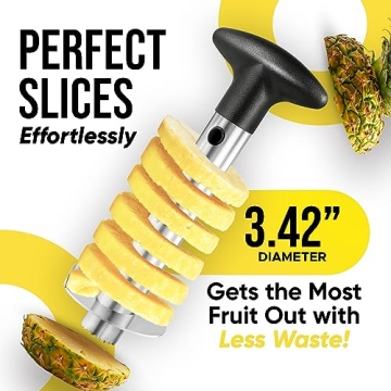 Zulay Pineapple Corer and Slicer with Stainless Steel Blade
