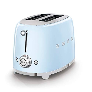 Smeg 2-Slice Toaster & Kettle Set in Pastel Blue