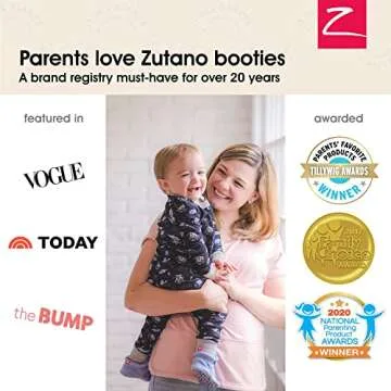 Zutano Unisex Organic Cotton Baby Booties With Gripper Soles, True Navy, 6M