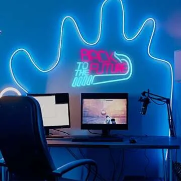Back to The Future Neon Sign,LED Neon Signs Poster Neon Light for Wall Decor,Game Room Man Cave Wedding Neon Sign,USB Custom Powered for Bedroom Beer Bar Pub Party Birthday Gifts(15.4 * 10.2in)