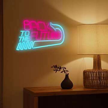 Back to The Future Neon Sign,LED Neon Signs Poster Neon Light for Wall Decor,Game Room Man Cave Wedding Neon Sign,USB Custom Powered for Bedroom Beer Bar Pub Party Birthday Gifts(15.4 * 10.2in)
