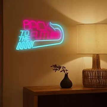 Back to The Future Neon Sign,LED Neon Signs Poster Neon Light for Wall Decor,Game Room Man Cave Wedding Neon Sign,USB Custom Powered for Bedroom Beer Bar Pub Party Birthday Gifts(15.4 * 10.2in)