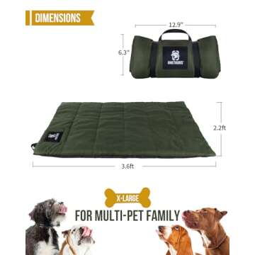 OneTigris Large Dog Bed Washable Portable Water-Resistant Pet Cushion