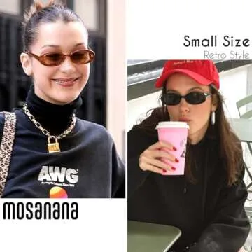 Mosanana Retro Oval Sunglasses for Women - UV Protection