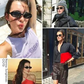 Mosanana Retro Oval Sunglasses for Women - UV Protection