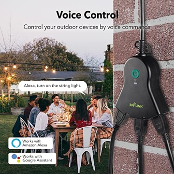 BN-LINK Smart Outdoor Outlet with Timer and App Control