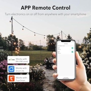 BN-LINK Smart Outdoor Outlet with Timer and App Control