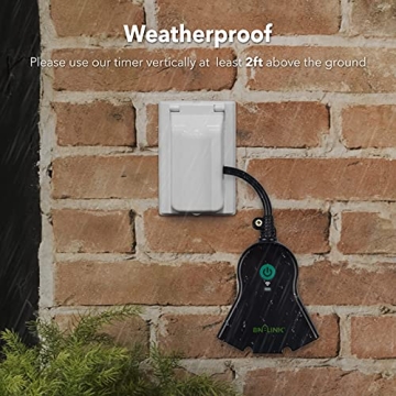 BN-LINK Smart Outdoor Outlet with Timer and App Control